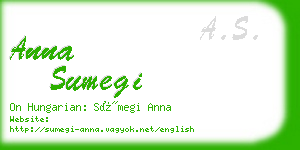 anna sumegi business card